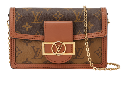 Dauphine Chain Wallet, &pound;1,400, Handbags, Brown, Canvas, Front view